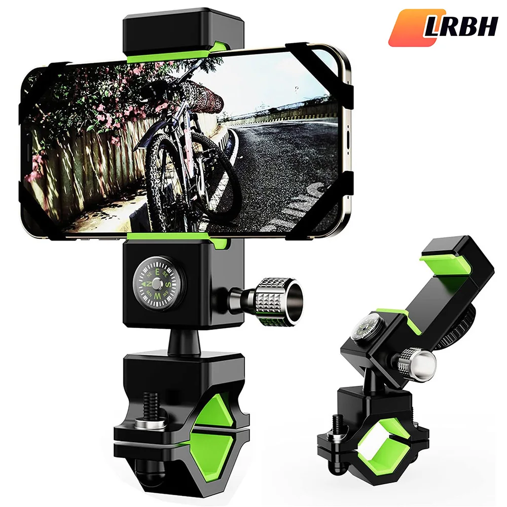 

Bike Phone Mount, Bicycle & Motorcycle Handlebar Cell Phone Holder Universal with 360° Rotation for Phone 4.7" - 6.8" Cellphone