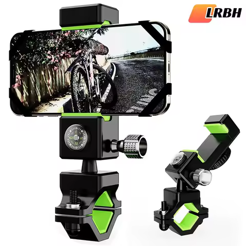 Bike Phone Mount, Bicycle &amp; Motorcycle Handlebar Cell Phone Holder Universal with 360&deg; Rotation Compass