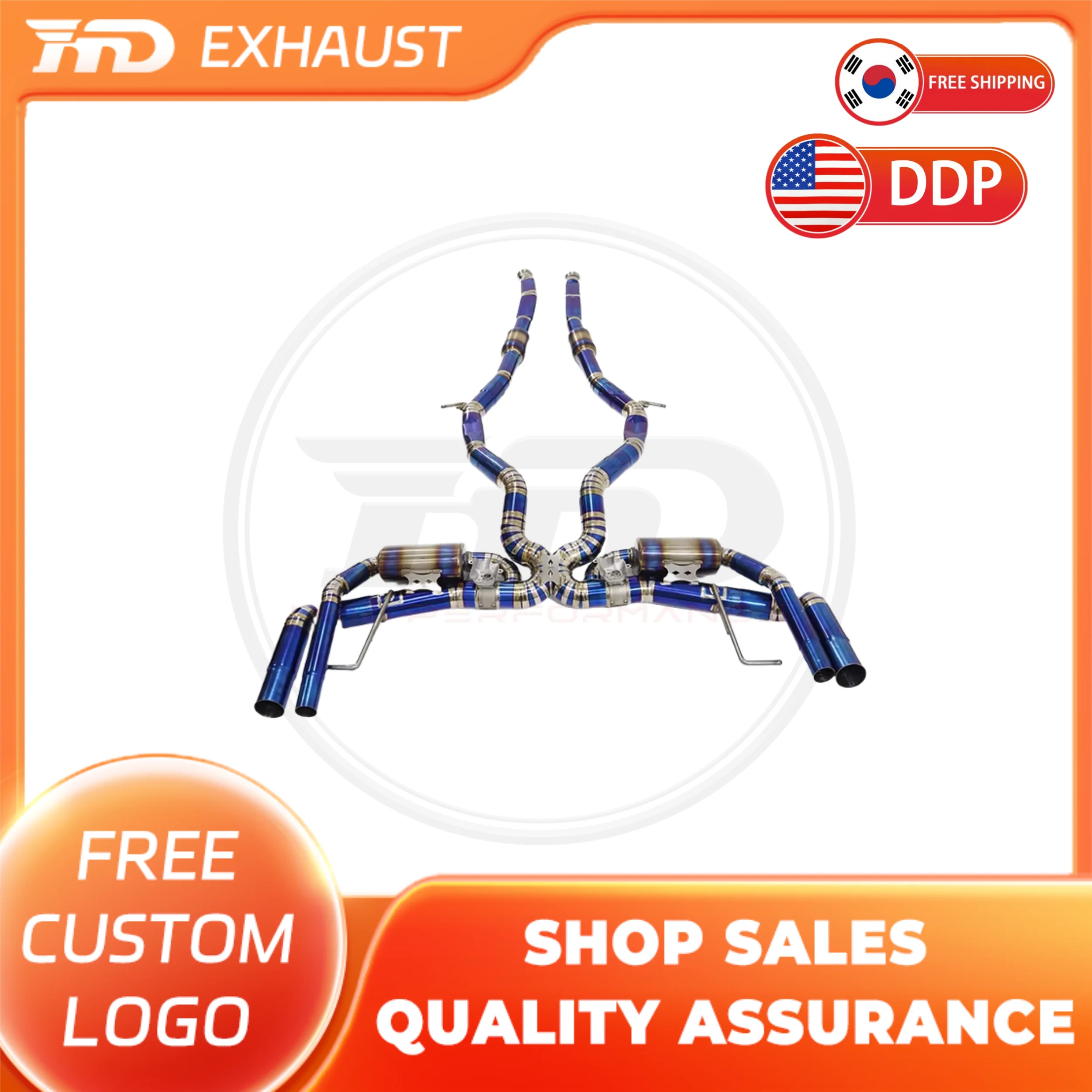 

HMD Exclusive customization Titanium Exhaust System Performance Catback Exhaust for Mercedes benz S63 Coupe C217 4.0T with valve