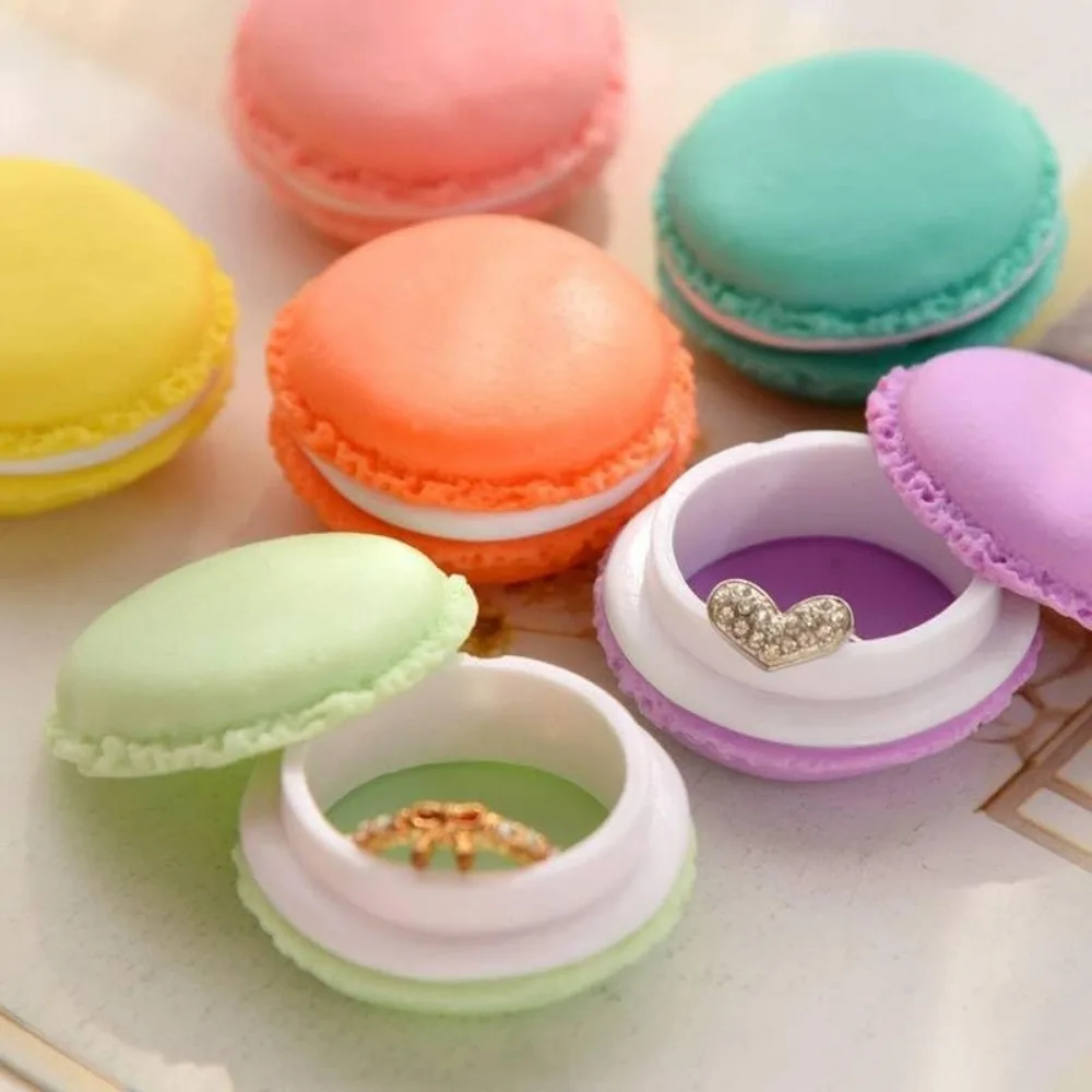 Macaron Mini Jewelry Box Portable Sundries Storage Box for Jewelry Earrings Necklaces Ring Pills Earphones Hair Pins Small Items