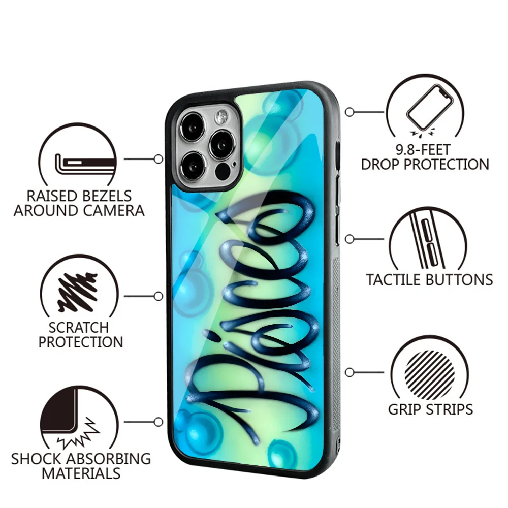 Pisces Phone Case For IPhone 11 12 13 14 15 Plus Pro Max Mirror Acrylic PC TPU Cover