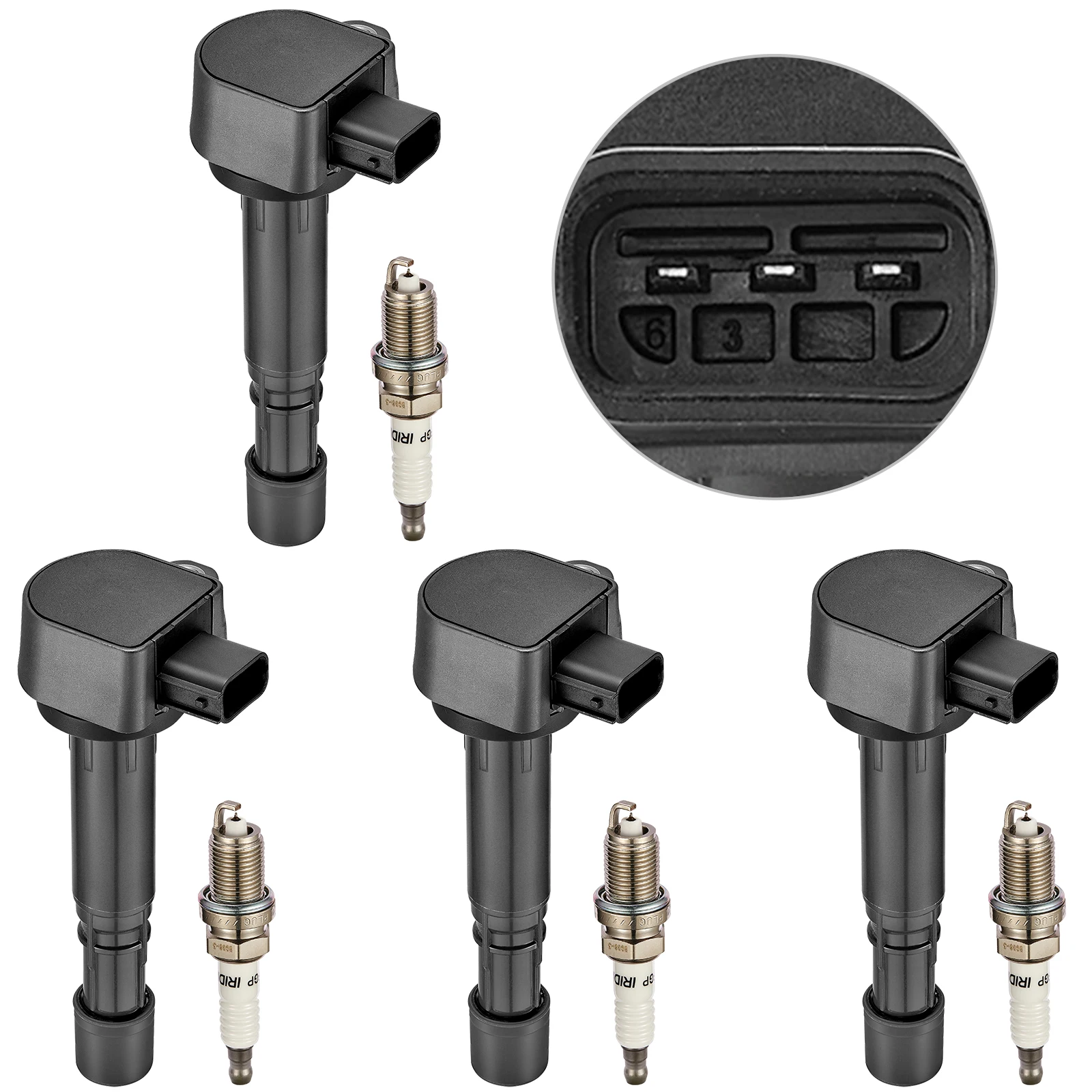 

4 шт. ZFR6FGP 7100 Катушки зажигания и иридиевые свечи зажигания для Honda Civic 2001-2005, Acura EL 2001-2005 1.7L L4