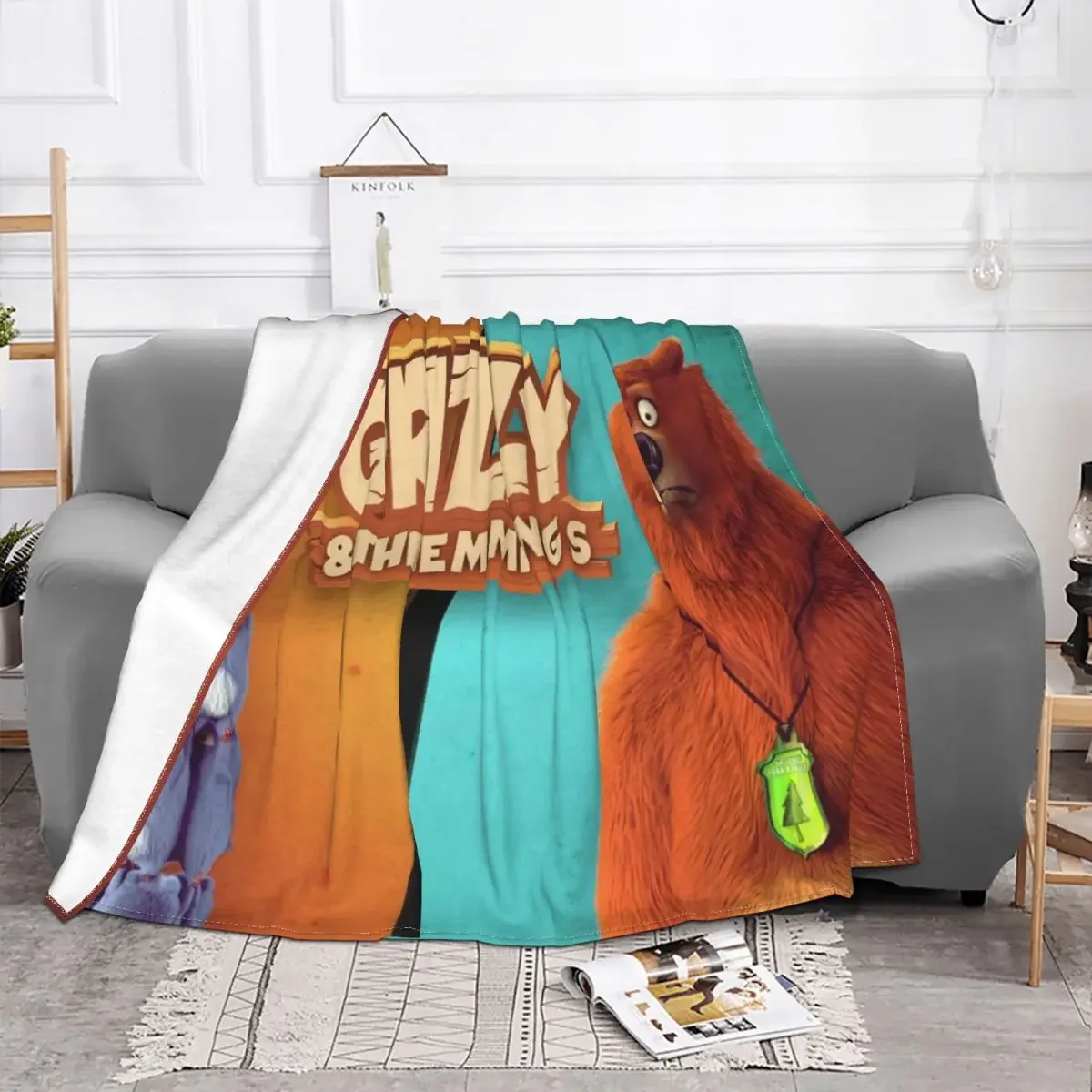 

Baby Blankets Grizzy And The Lemmings Cartoon Cover Sofa Coral Fleece Plush Print Anime Warm Throw for Bed Couch Bedspread