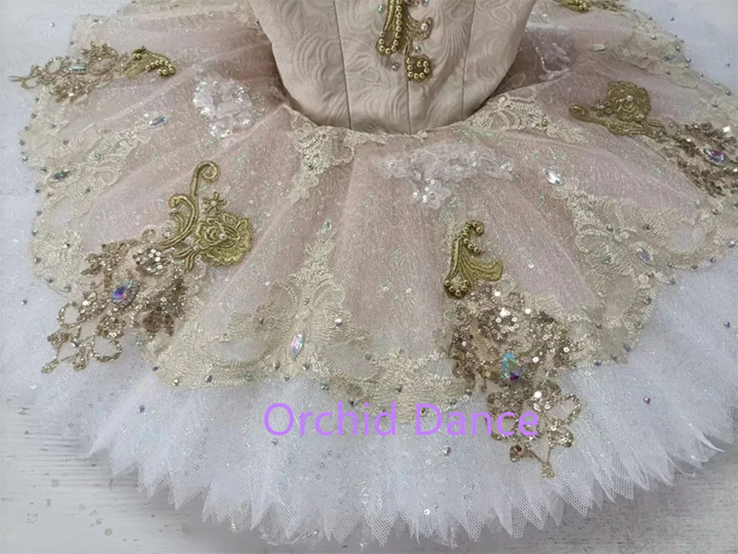 High Quality High-end Professional Costom Color Costom Size Kids Girls Adult Women Performance Wear Beige Classical Ballet Tutu