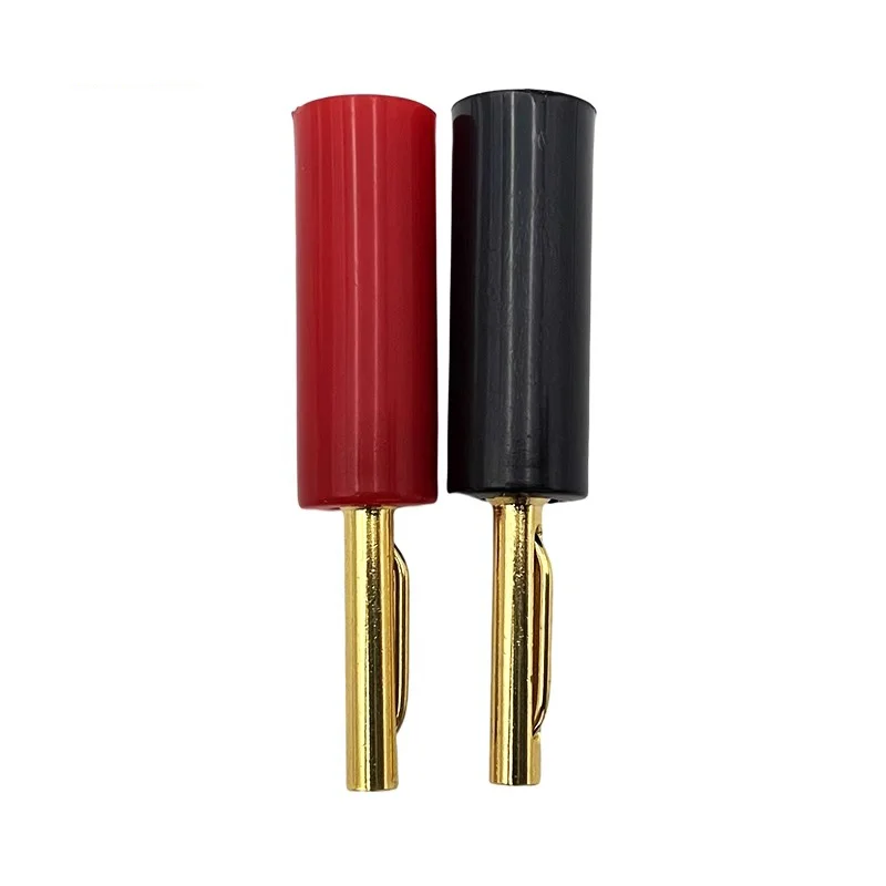 8PCS 4mm Gold Plated Speaker Banana Connector No Welding Horn Plug for Audio Video Cable Adapter
