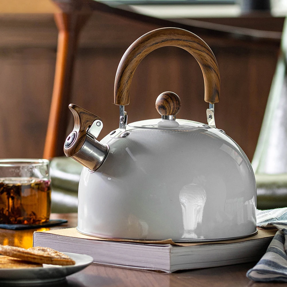 

Whistling Kettle Stainless Steel Boiling Pot For Home Kitchen Heat Resistant Tea Kettle Stovetop Spherical Water