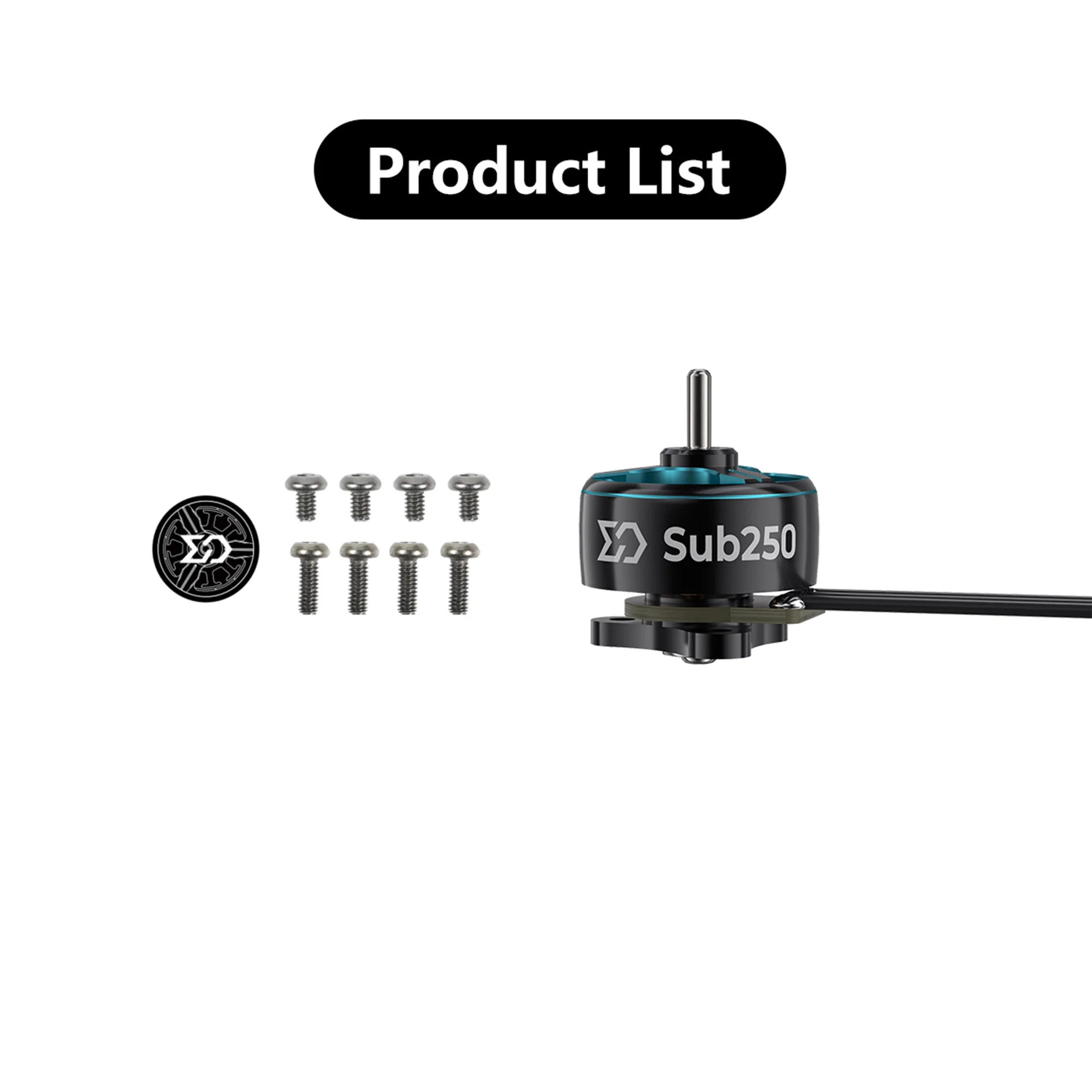 SUB250 0702 27000kv Motor Compatible with 1.2 " / 1.4" / 1.6" Drone