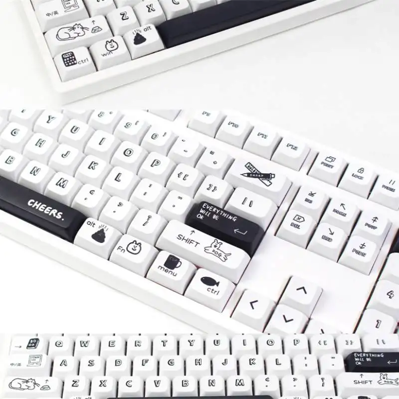 メカニカルキーボード用の昇華型Bluetoothキーボードキャップ,昇華型印刷,130キー