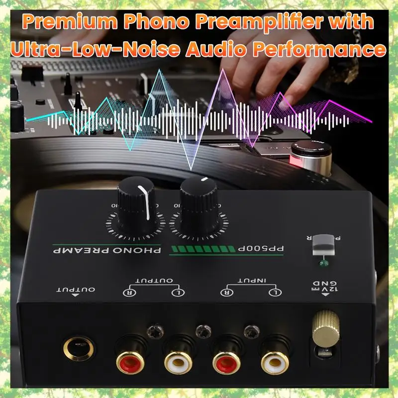 Smart-Phono Turntable Preamp,แผ่นเสียงPreamplifierพร้อมอินพุตRC A,เอาต์พุตRCA/TRS,สําหรับแผ่นเสียงเล่น