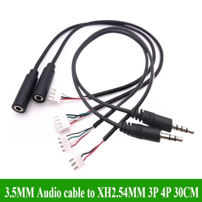 

1/5/10/50pcs/Lot 3.5mm Male and Female audio cable to PH2.0-3P 4P headphone speaker output test cable inlet JST 2.0mm pitch 30CM