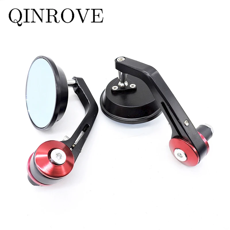

7/8" Motorcycle Handlebar End Mirror Aluminum Rearview Convex Side Mirrors Universal for Triumph Street Triple 675 KTM 790 Duke