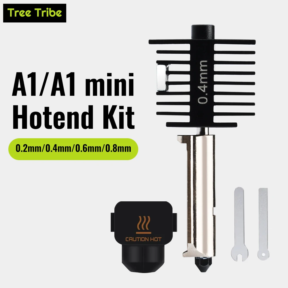 Tree Tribe A1 Mini Hotend Kit 0.2 0.4 0.6 0.8MM Replaceable Nozzle For 3D Printer Bambu Lab A1/A1 Mini