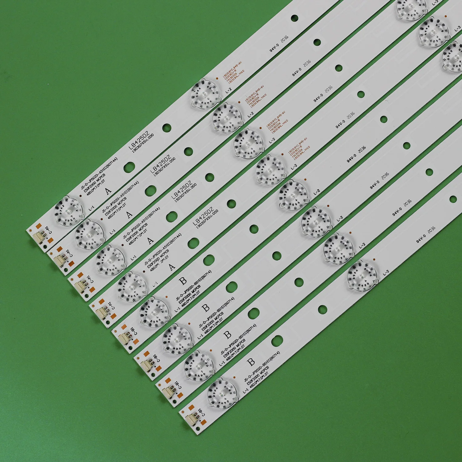 Taśma LED 5LED dla JS-D-JP5020-A51EC JS-D-JP5020-B51EC E50F2000 MCPCB D50-F2000 LED50FHDS MS-L0967-R MS-L0967-L R72-50D04-017-13
