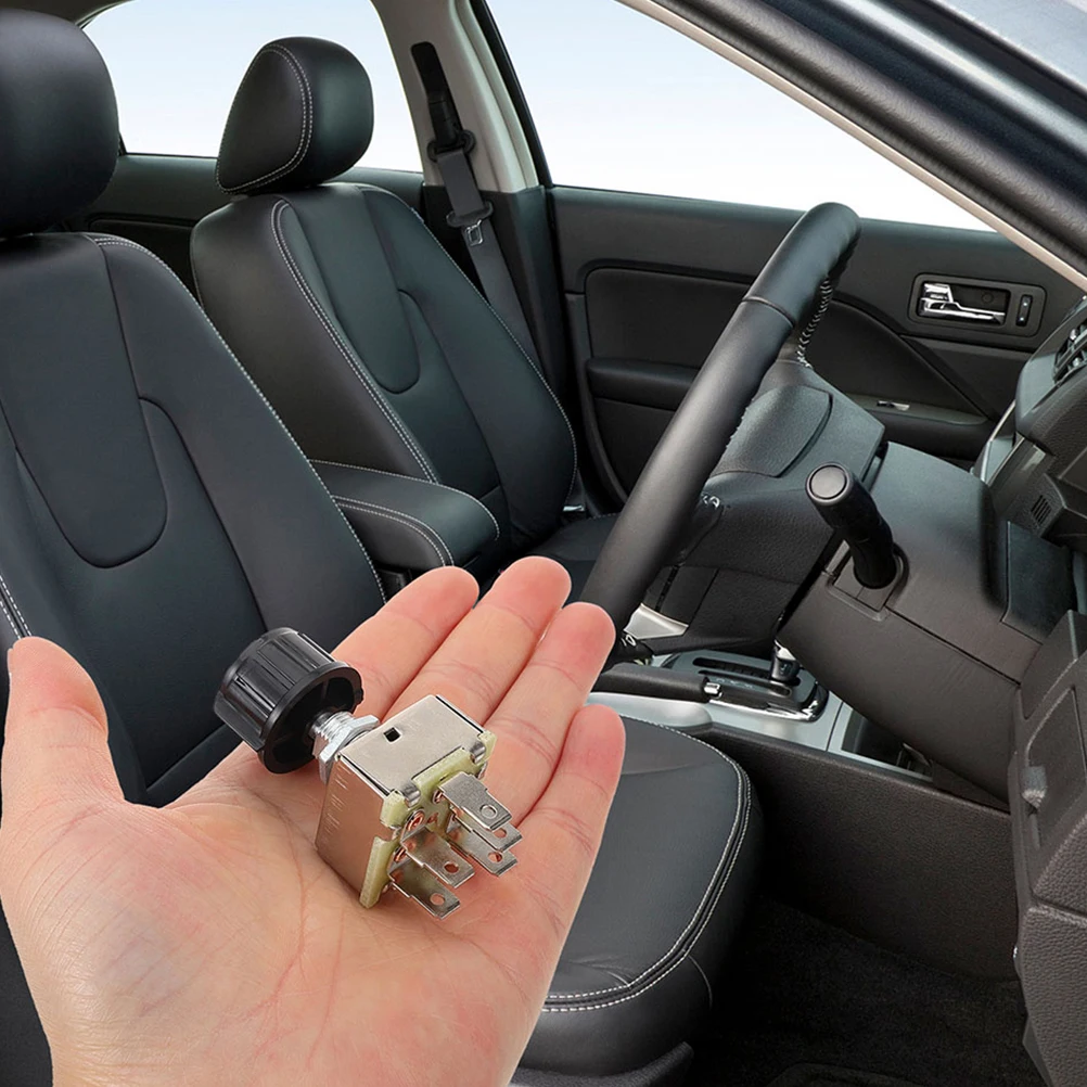 

2pcs Universal Blower Switch 3 Speeds Air Conditioning Control Metal Rotary Switch Replacement For Car Vehicles Efficient