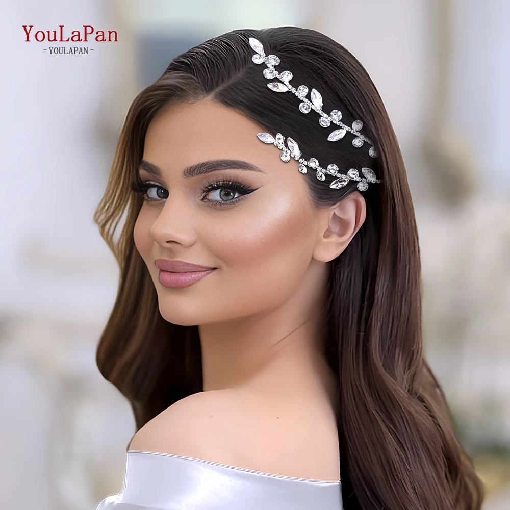 YouLaPan Handmade Rhinestone Headband Simplicity Wedding Head Pieces Elegant Women Bride Headpieces Hair Accessories HP817