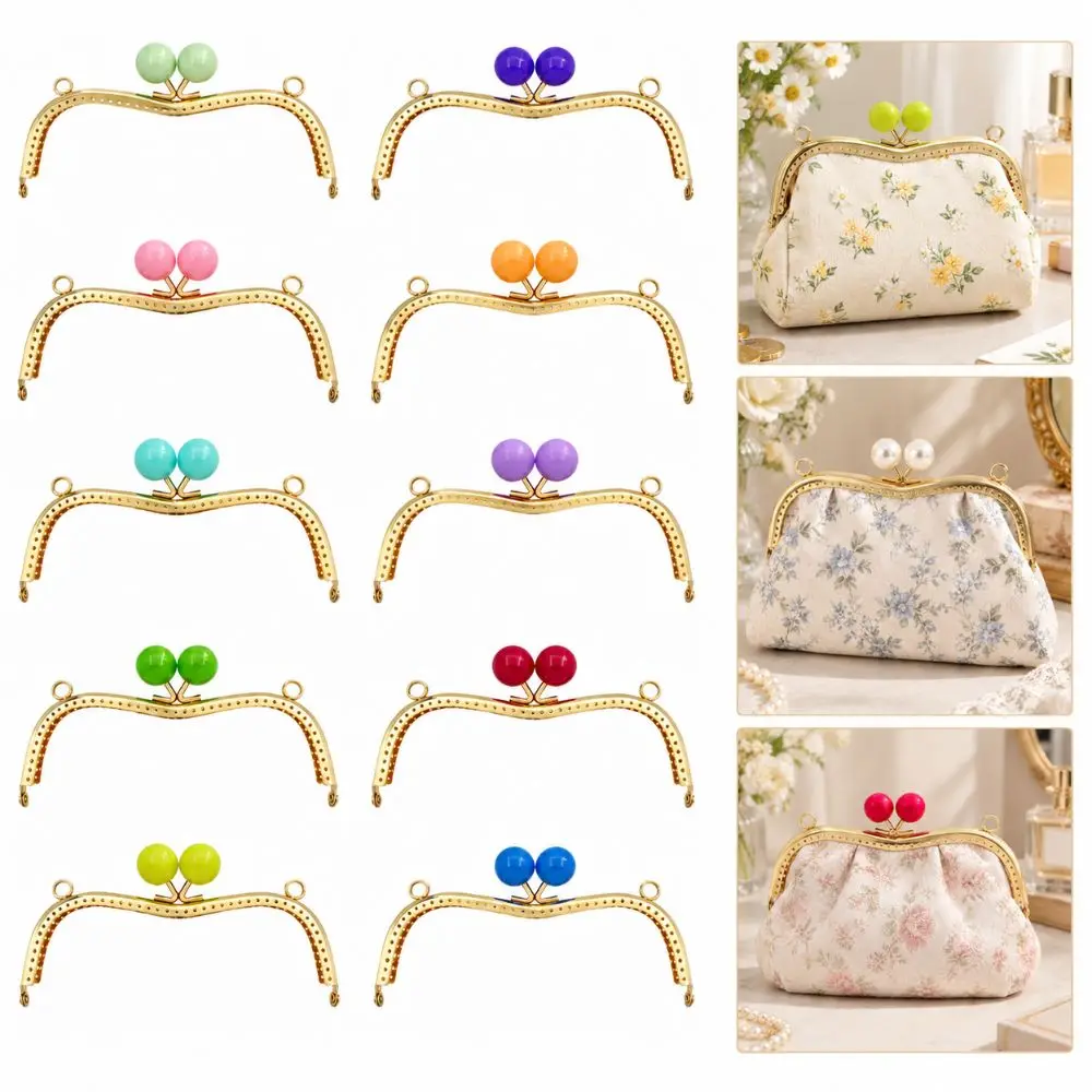DIY Metal Purse Frame Gold Smooth Frame Kiss Clasp Square Arc Bag Clasp Hand Sewing