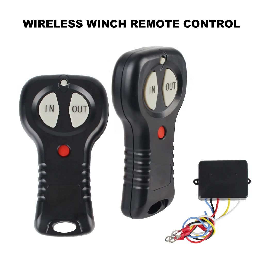 24V 12V Wireless Winch Remote Controller System With 2 Buttons Switch Control For Jeep Off Road 4x4 ATV Truck Car Accessories