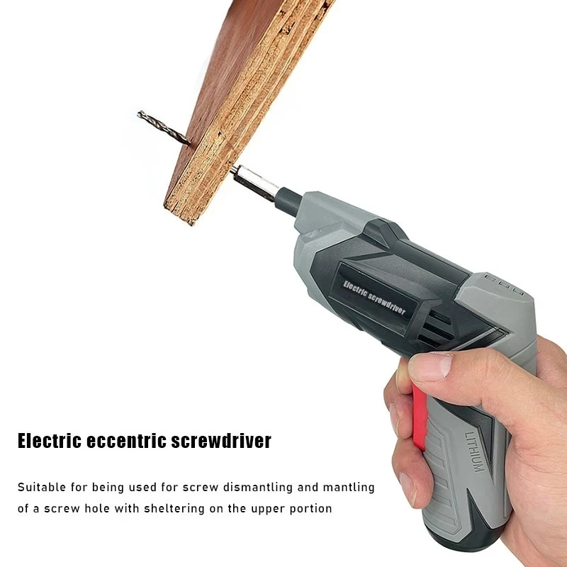 SHENHAOXU Eccentric Electric Screwdriver Cordless Mini Drill Rechargeable  Lithium Battery Power Tools Household Maintenance