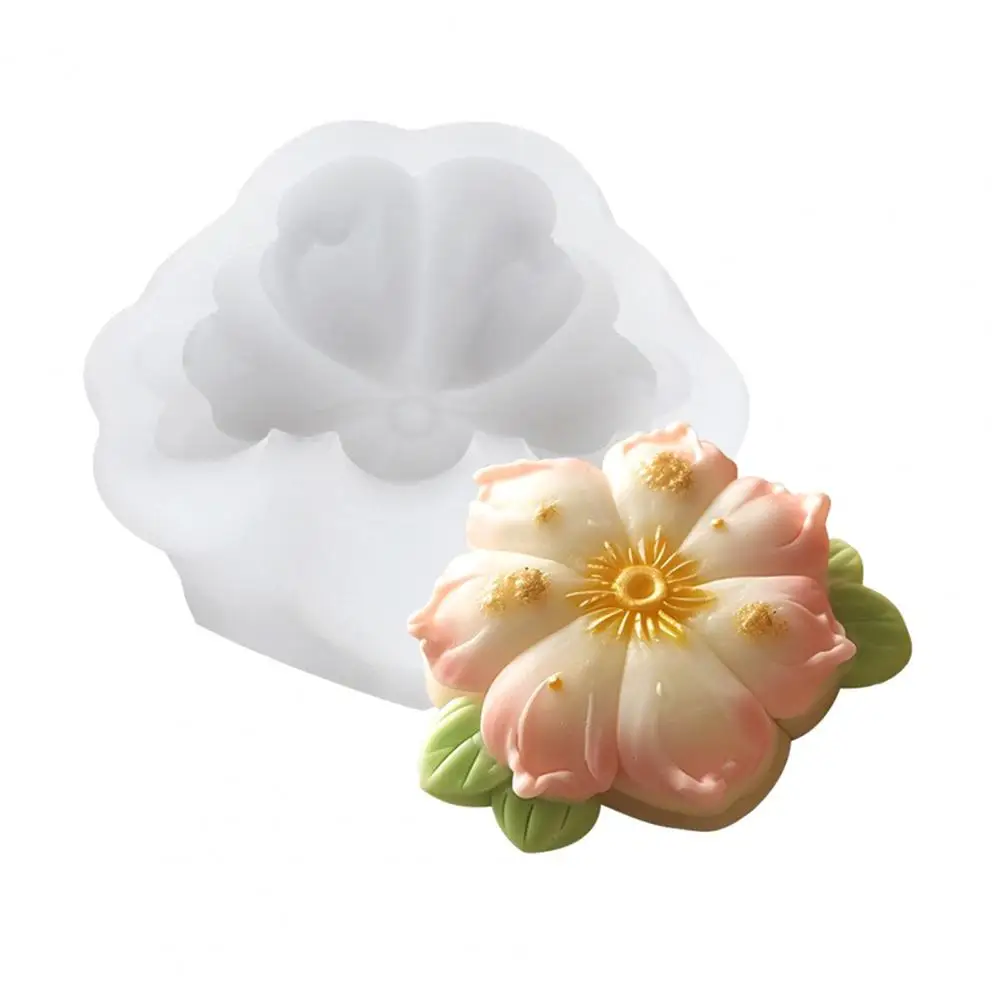 Rice Cake Mold Silicone Cake Mold for Oven Sakura Flower Rice Cake Silicone Mold Non-stick Mooncake Baking Tool Flower for Mung