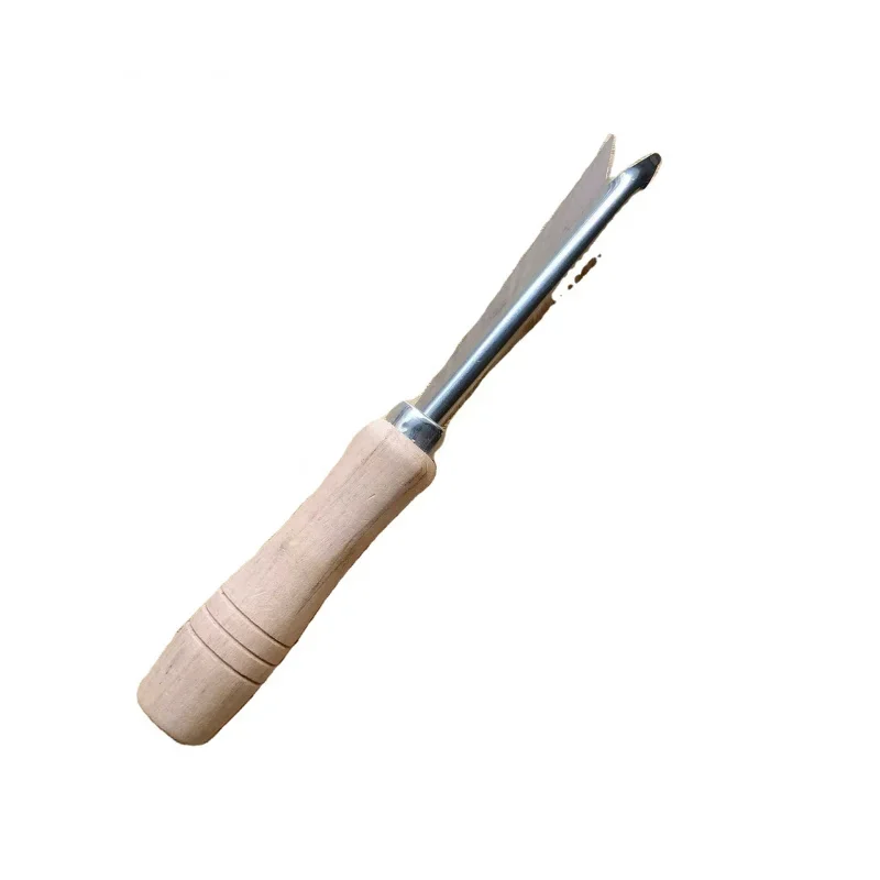 

Pineapple Slicing Wooden Fork, Steel Knife, Eye Peeler & Spatula - A Handy Set Cheese knife Cheese slicers Butter churner