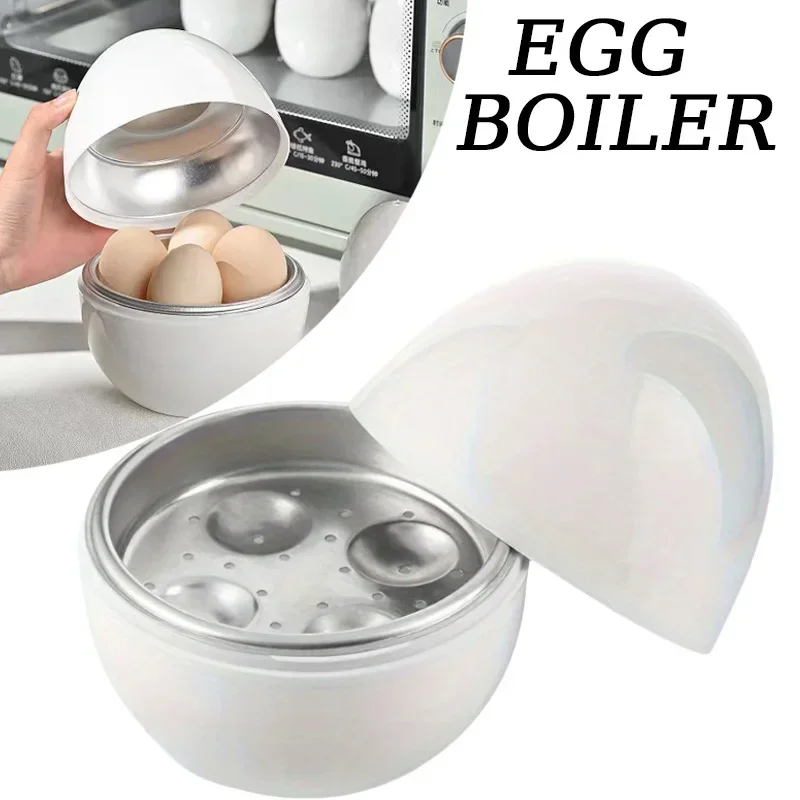 New Microwave Eggs Steamer Boiler Cooker 4 Eggs Capacity Easy Quick 5 Minutes Hard Or Soft Boiled Kitchen Cooking Tools