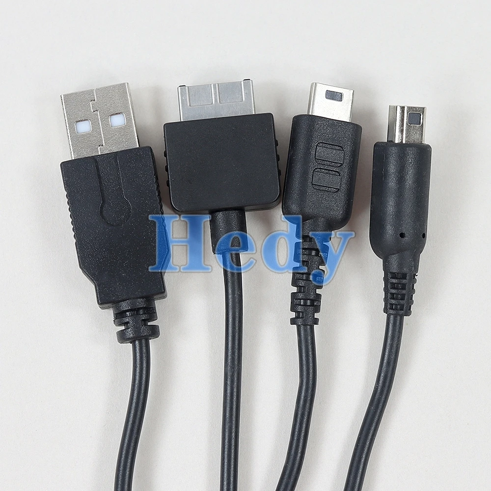 10PCS 3in1 For PSV 1000 USB Charger Charging Cable Cords For NDSL For NDS NDSI XL For 3DS For PSV1000