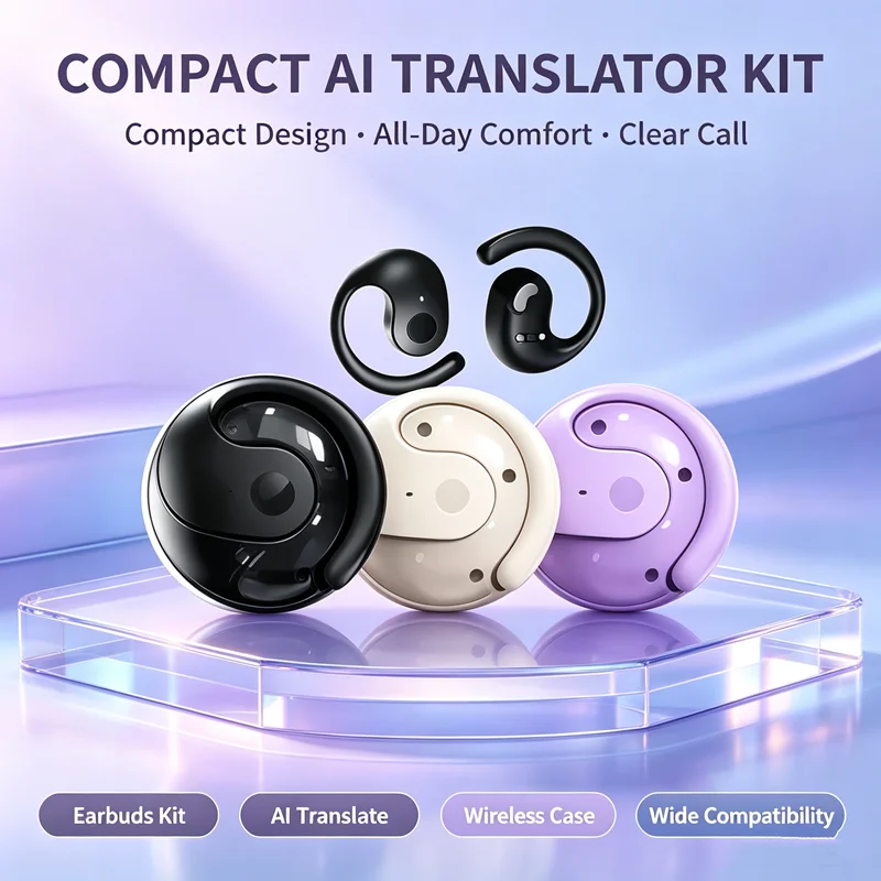 Translation Earbuds Real Time 144 Languages Translation Device Ai Translator Earbuds Translating Headphones for Travel Business