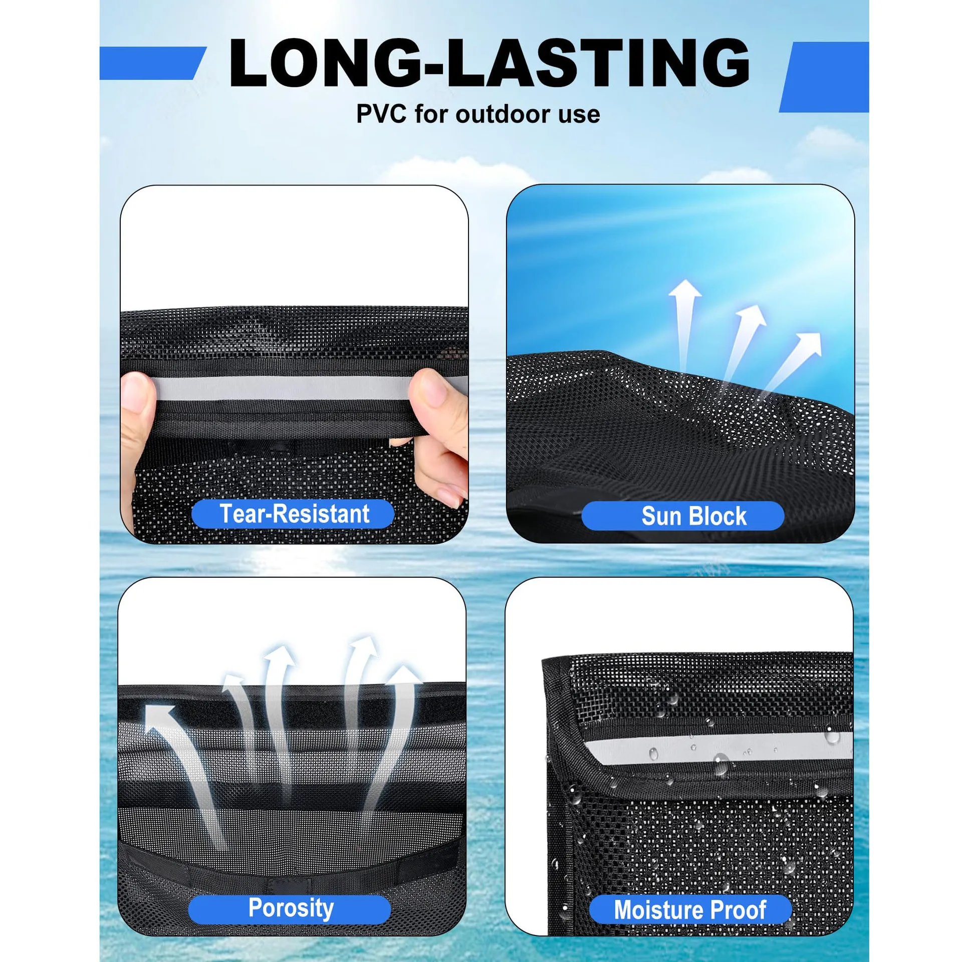 Ship Storage Bag with Lid Reflective and Leak Proof Ship Rack Storage Bag Mesh Bag Strong Adhesive Ship Storage Net