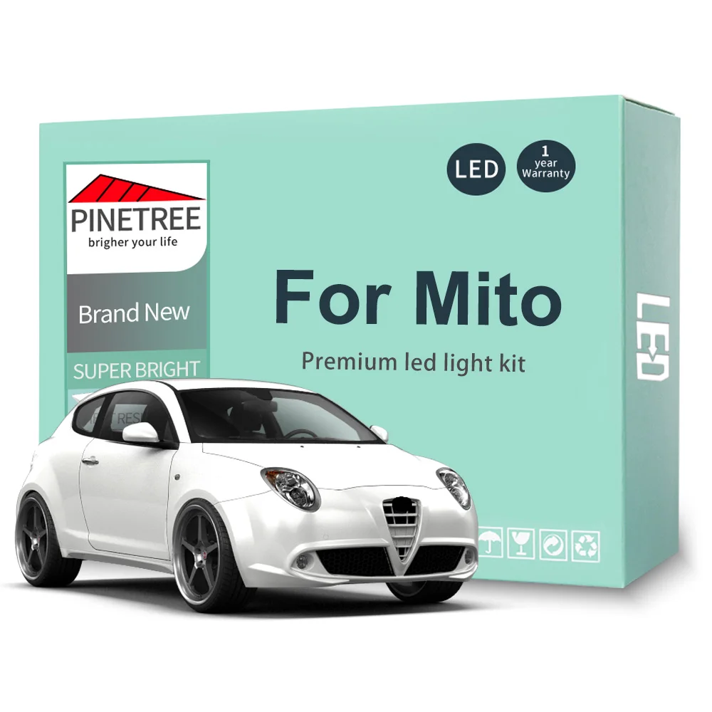 

Комплект светодиодных фар для салона Alfa Romeo Mito 955 2008-2014 2015 2016 2017 2018 CAN BUS, 11 шт.