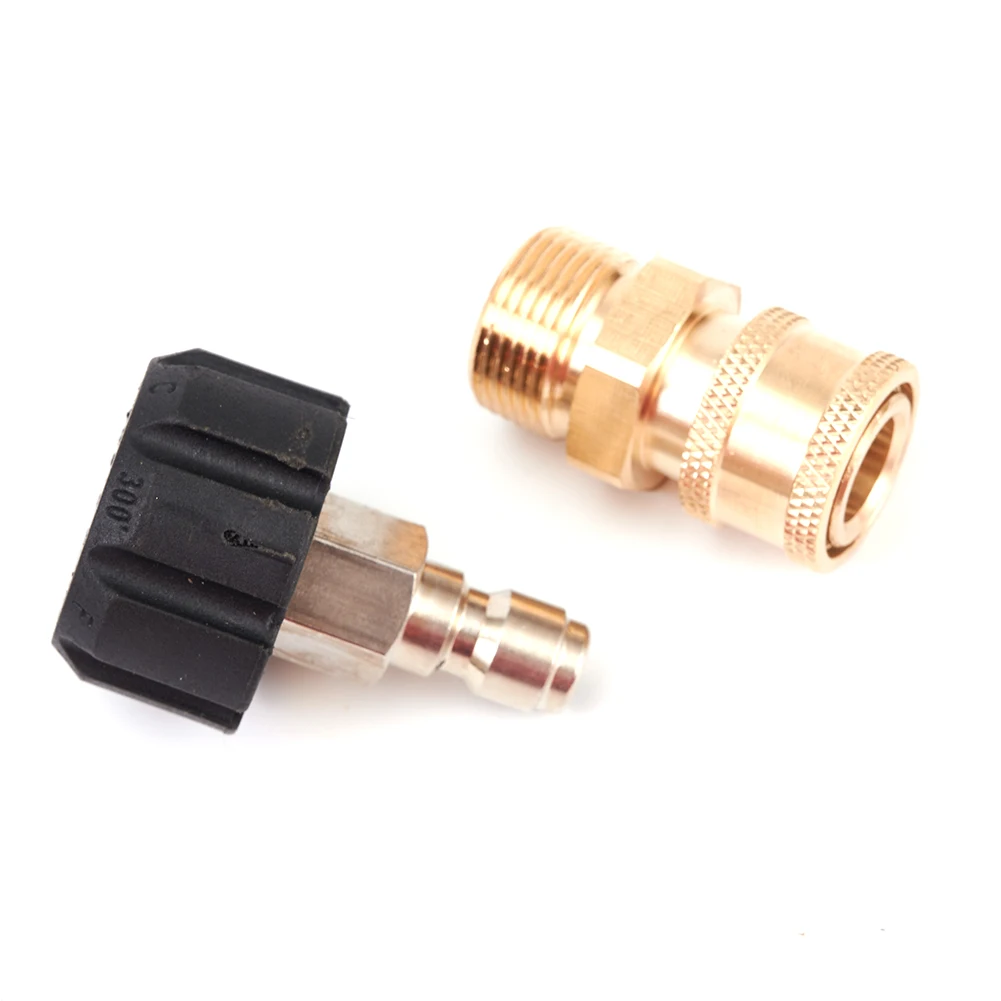 

High Pressure Washer Adapter Set M22 14 Swivel Quick Connect Kit Converts M22 thread on couplings to 1/4 quick connector