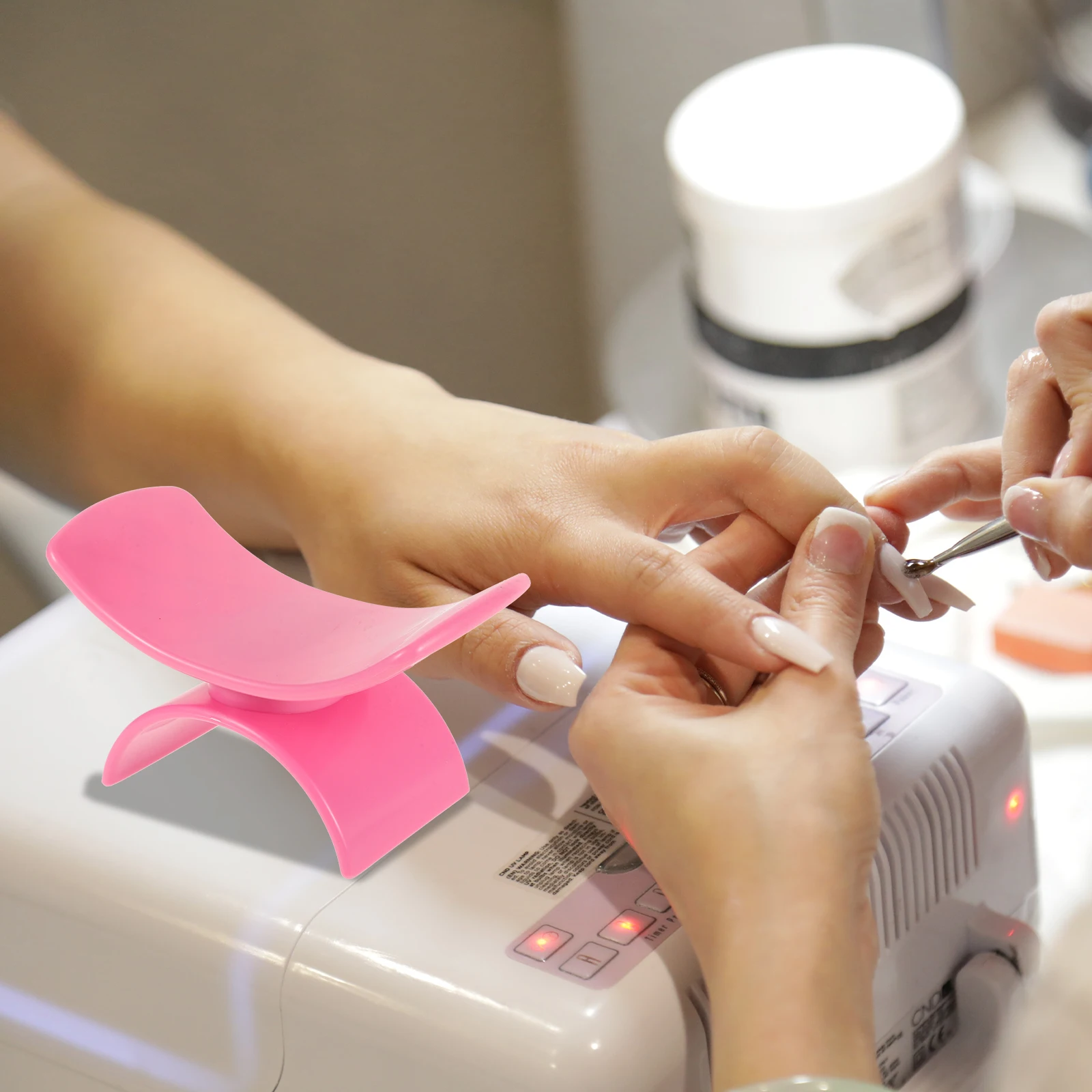 

Nail Hand Pillow U Shape Arm Rest for Nails Tech Rosy Stand Detachable Ergonomic Manicure Craft Tool Wrist Support Plastic