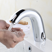 Basin Faucets Sensor Automatic infrared Bathroom Sink Faucet Touchless Inductive Electric Deck Toilet Wash Mixer Water Tap 8906