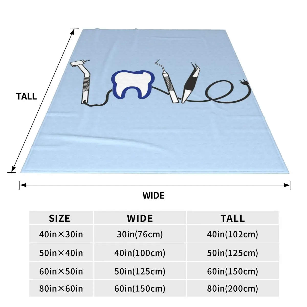 Dentist Dental Teeth Tooth Doctor Funny Gift Blankets Flannel Blanket Warm for Couch Bedding Outdoor Throws Bedspread Quilt