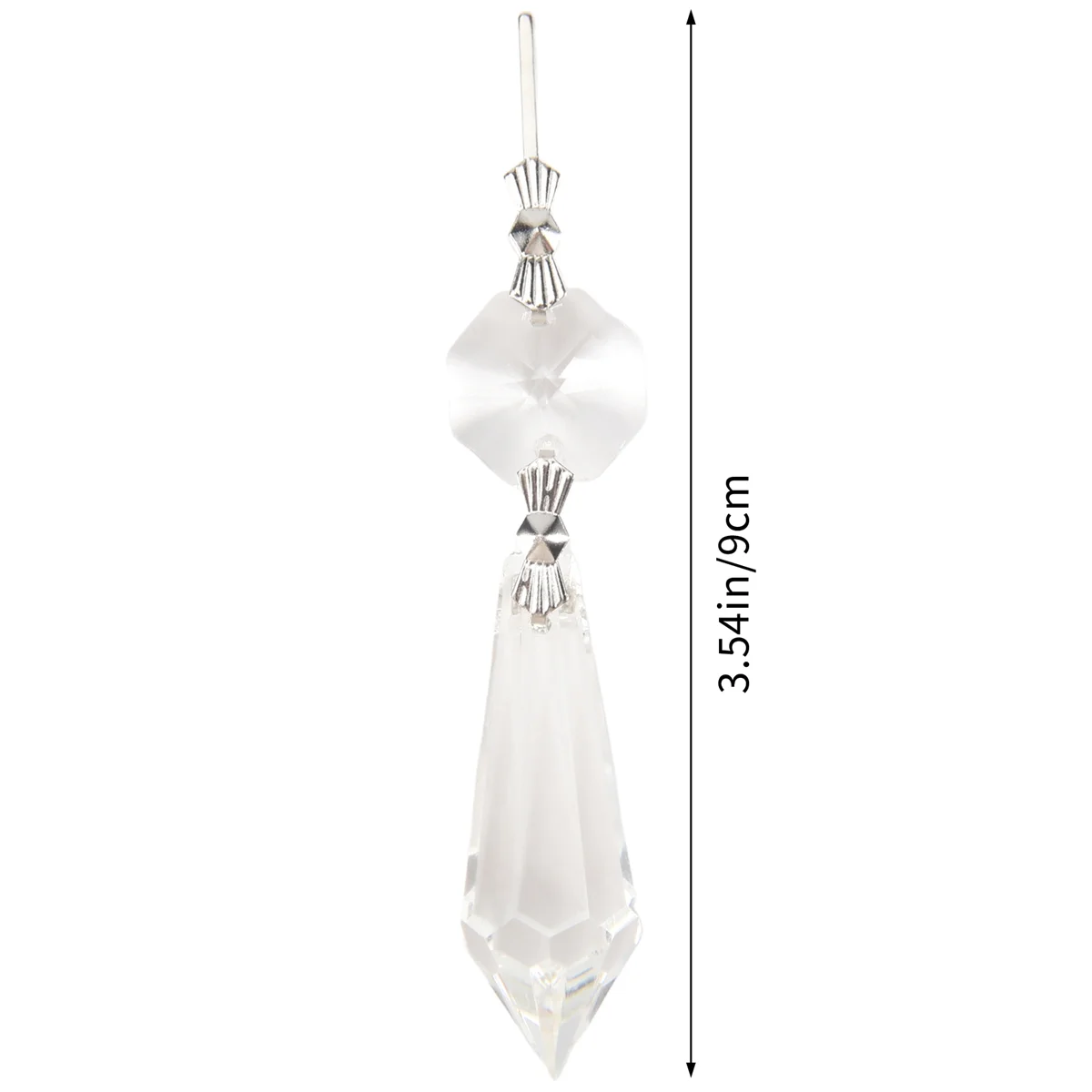 24 Pcs Chandelier Crystal Prisms Pendants Set 38 mm Clear Teardrop Icicle Chandelier Crystals Parts Replacement Crystals