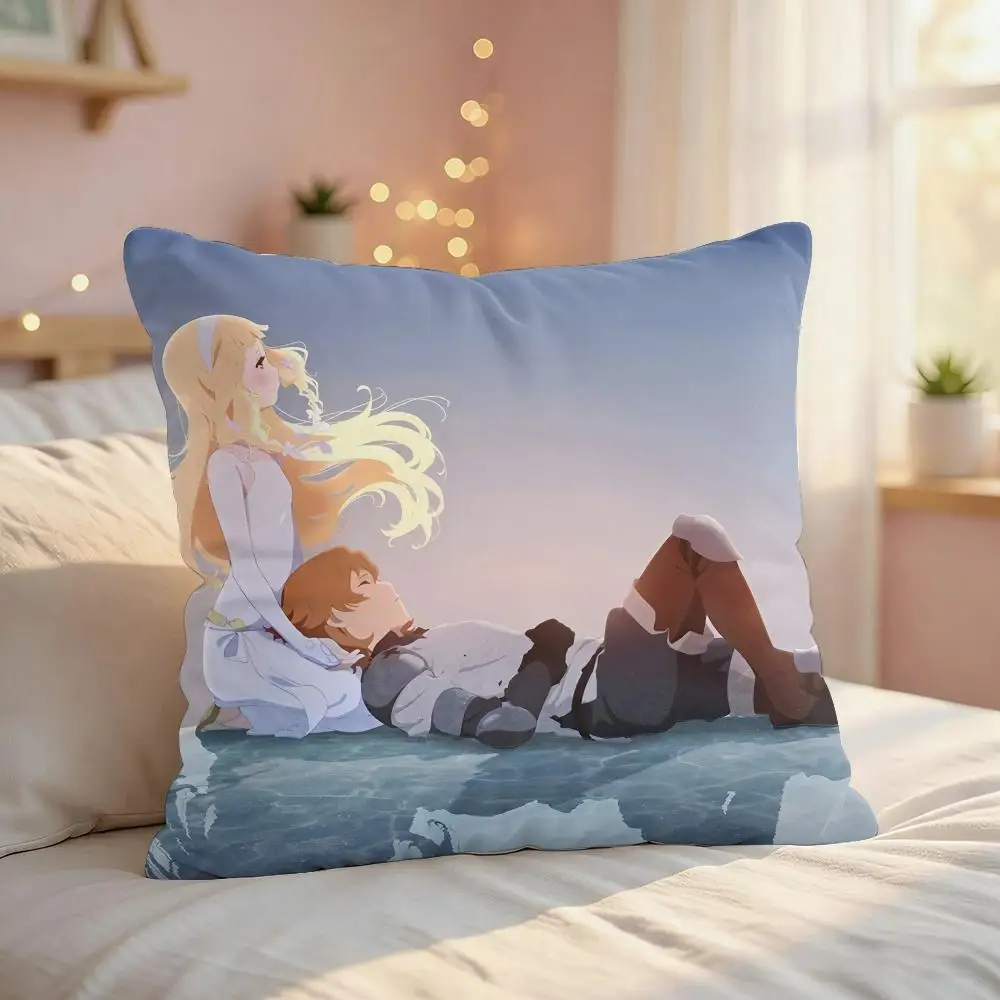 Maquia When Promised Flower Cushion Cover Silky Short Plush Invisible Zipper Dustproof Sofa Pillow Case For Home Decor