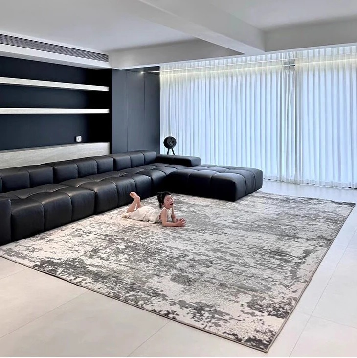 2026 High-end Home Living Room Bedroom Carpet Simple Modern Home Floor Rug Grey Nordic Parlor Home Center Rug Bedroom Decoration