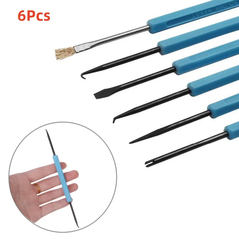 

6Pcs Circuit Board Soldering Welding Auxiliary Tool Desoldering Aid Prop PCB Cleaning Repair Tool Soldering Aid Assist Set