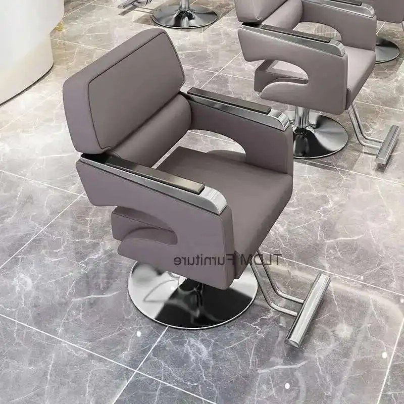 

Internet Celebrity Trendy Store Hair Salon Chair Barber Shop Chair Hair Salon Special Simple Hair Cutting Seat Perm Salon Chair