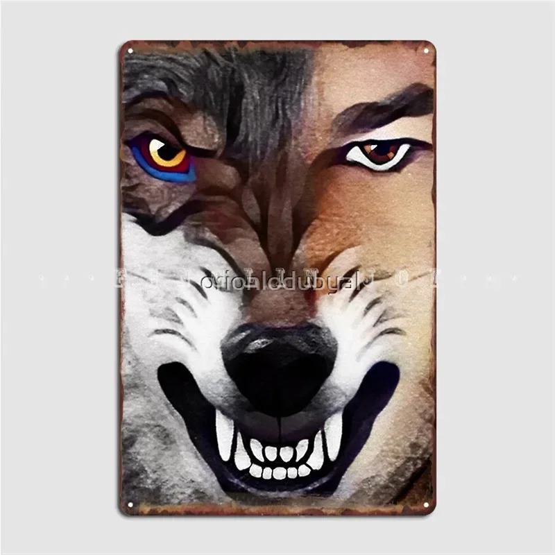 Ethan The Werewolf Wolf Of God Metal Sign Wall Mural Funny Mural Painting Mural Tin sign Poster