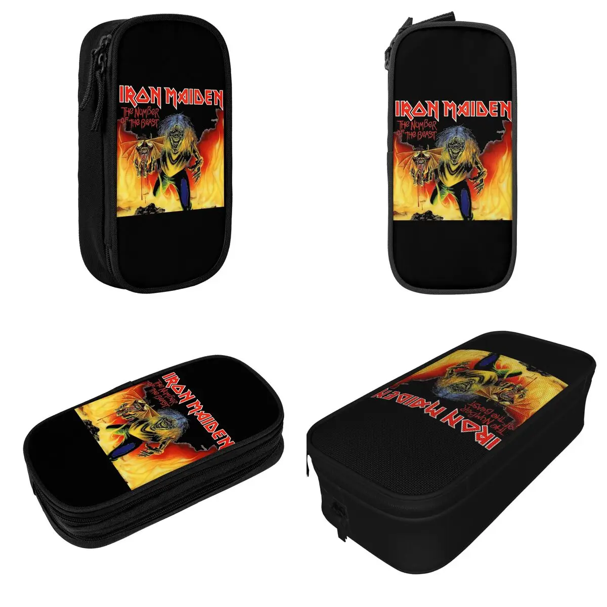 Imagem -02 - Estojos de Lápis Ironmaiden Rap Heavy Metal Rock Music Box Pen Box para Meninas Meninos Bolsas Estudantes Papelaria Escolar Presente Bonito