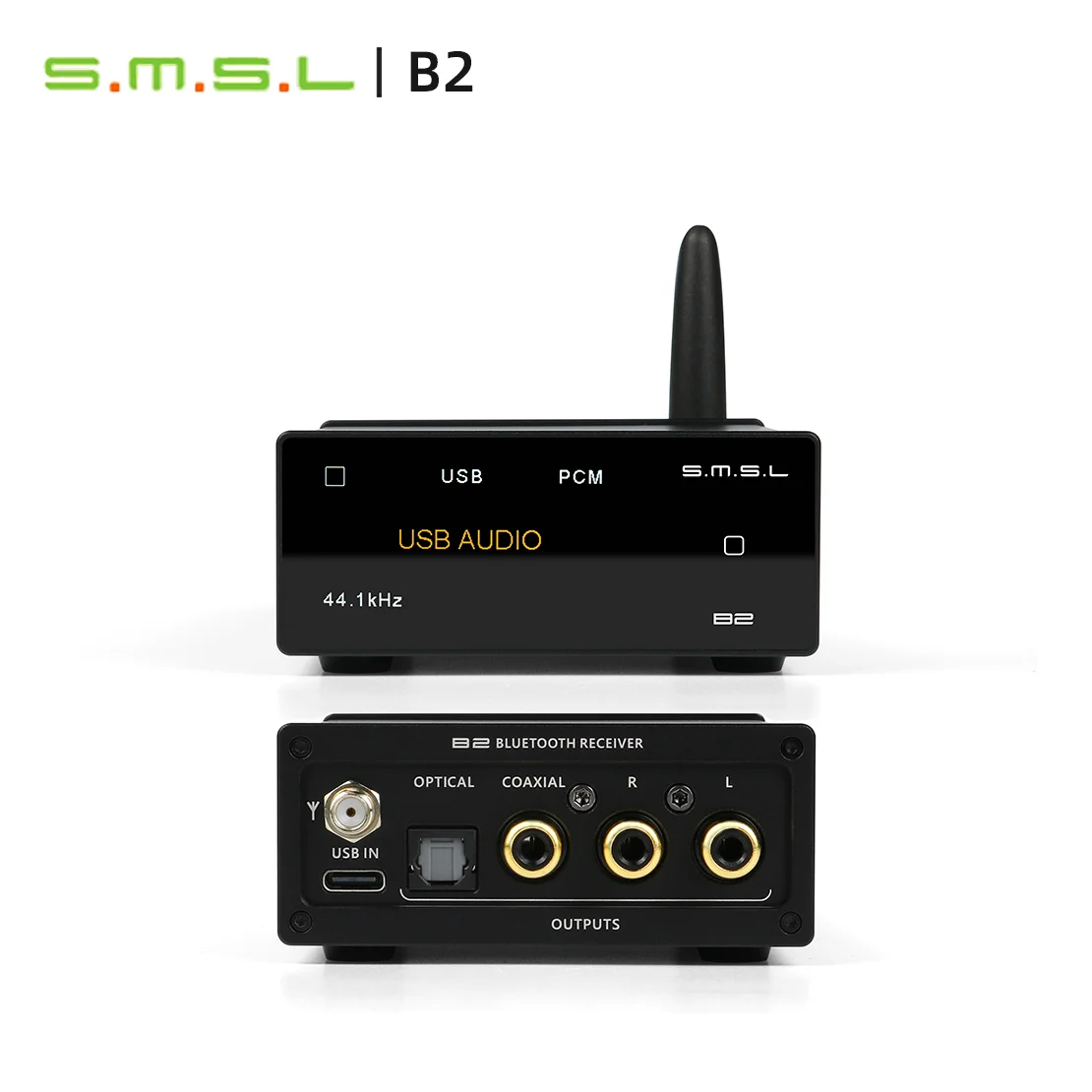 

SMSL B2 Bluetooth 5.1 USB Audio Reciever DAC Converter CS43131 Decoding High Gain CS43131 LDAC SBC AAC APTX/HD ApXT_LL AptX