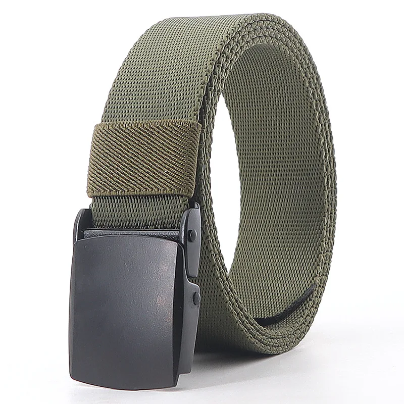 32mm Lightweight Nylon Webbing Casual Belt With Zinc Alloy Buckle Fashion Waistband For Men Women Students Outdoor Sports Jeans