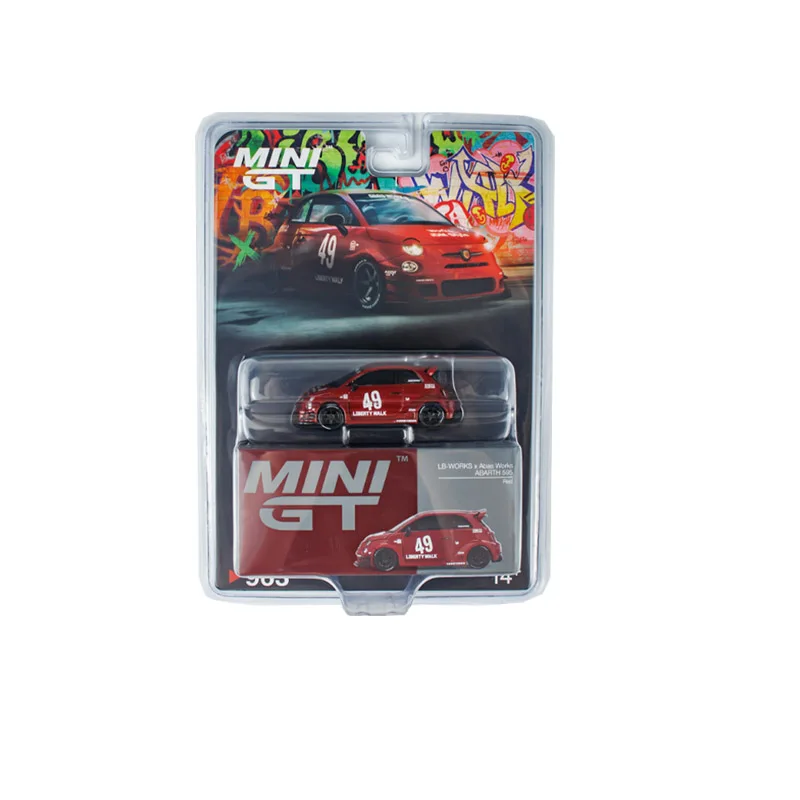 

MINIGT 1:64 LB-Works Abbas Red Blister Packaging Alloy Automotive Model 963