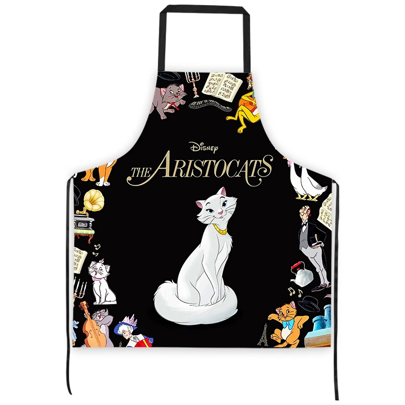 Disney The Aristocats Marie Kitchen Cooking Apron Polyester Waterproof Oil-Proof for Woman Avental De Cozinha Delantal Cocina