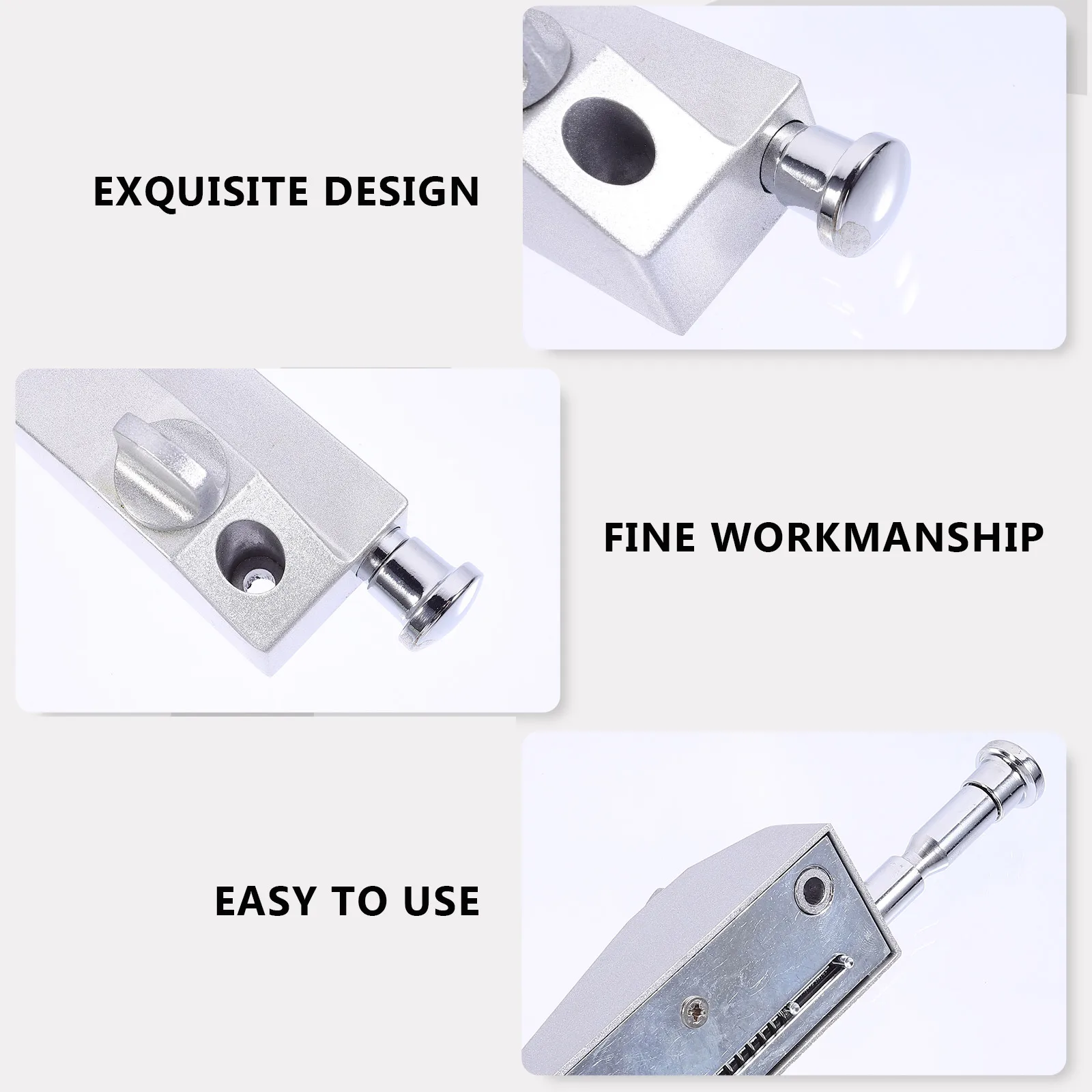 

Zinc Alloy Spring Door Lock Revolving Foot Latch Silver Surface Rust Prevention Easy Install Security Bolt Lock Anti Corrosion