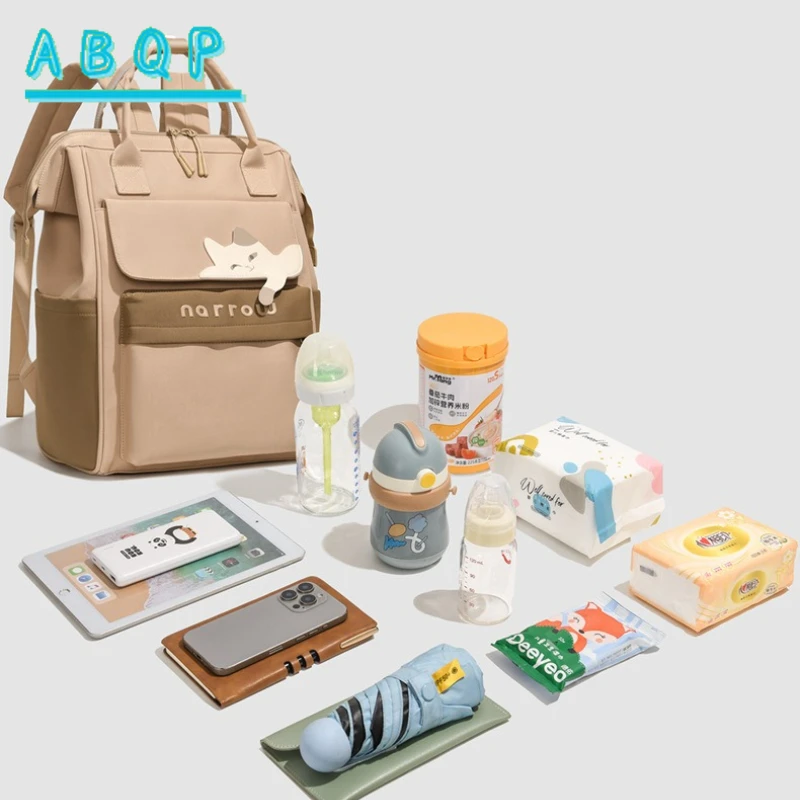 New Diaper Bag Backpack Luxury Brand Fashion Baby Bag Large Capacity Multifunctional Baby Diaper Bag Backpack Lightweight