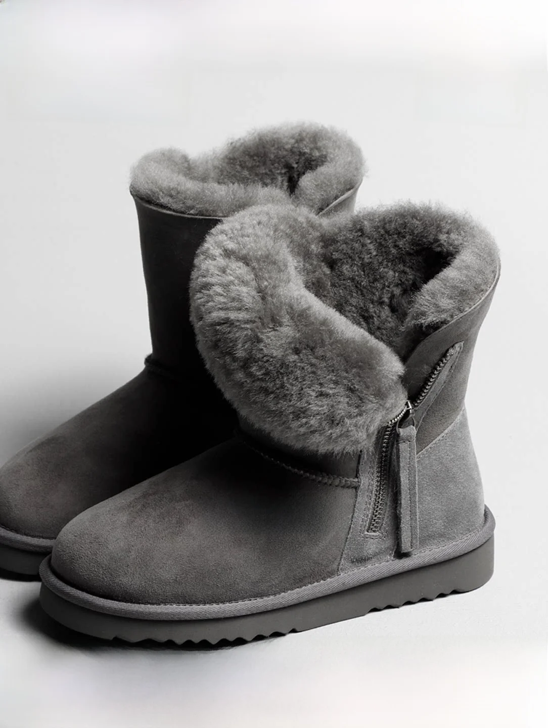 

Утепленные зимние ботинки из овчины с флисовой подкладкой, женские, теплые, хлопковые, до середины икры, морозостойкие, повседневные