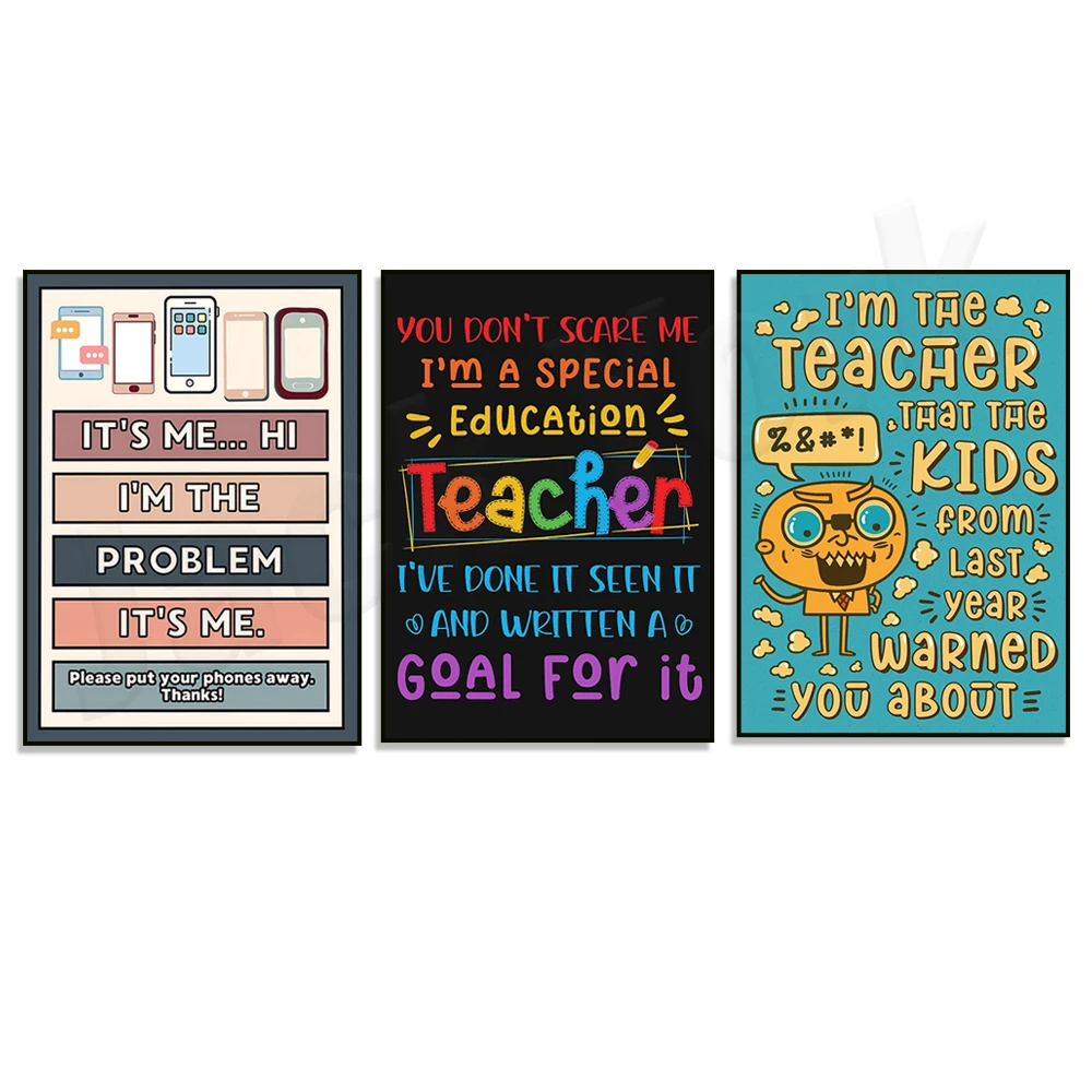Klassenzimmer-Klassenzimmer-Poster, kein Schild für Mobiltelefone, Dankeschön-Lehrer-Geschenk, besonderes Bildungslhrer, motivierendes Poster