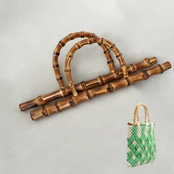 30cm Nature Bamboo Bag Handle Sewing Purse Bag Frame Parts DIY Craft Accessories Rattan Handmade Materials Handles High Quality