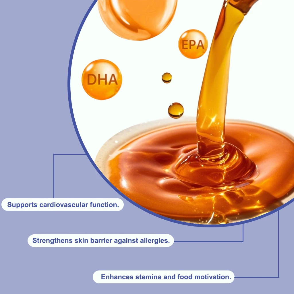زيت السلمون المعتمد من البيطري سعة 300 مل للحيوانات الأليفة - يقلل من التساقط، ويدعم المناعة، وصحة المفاصل، والمعطف اللامع ووظيفة القلب